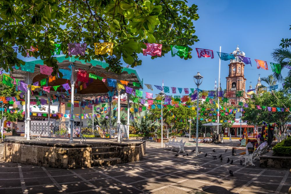 Náměstí v Puerto Vallarta, Jalisco, Mexiko