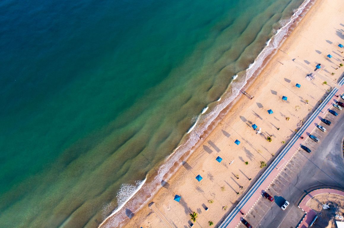 Flamingo beach, Ras Al Khaimah, SAE