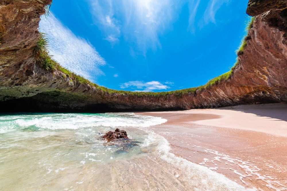 Playa Amour na ostrovech Islas Marietas