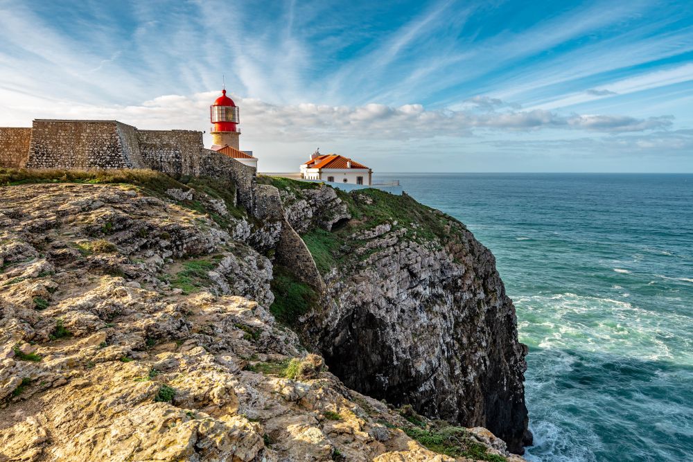 Mys a maják Svatého Vincenta na Algarve