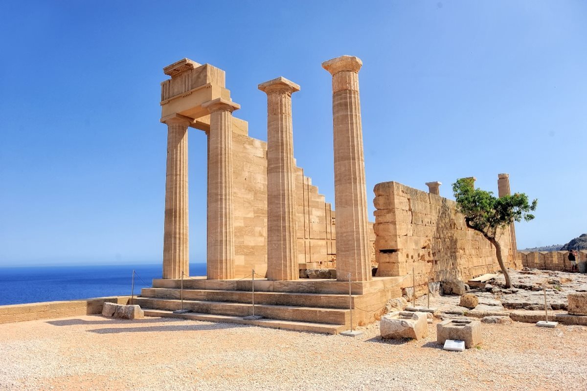 Ruiny antického chrámu, Lindos