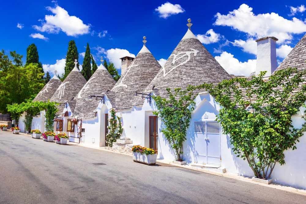 Domečky trulli v apulijském Alberobellu