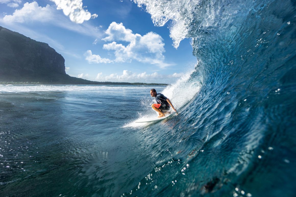 Surfing u pobřeží Le Morne