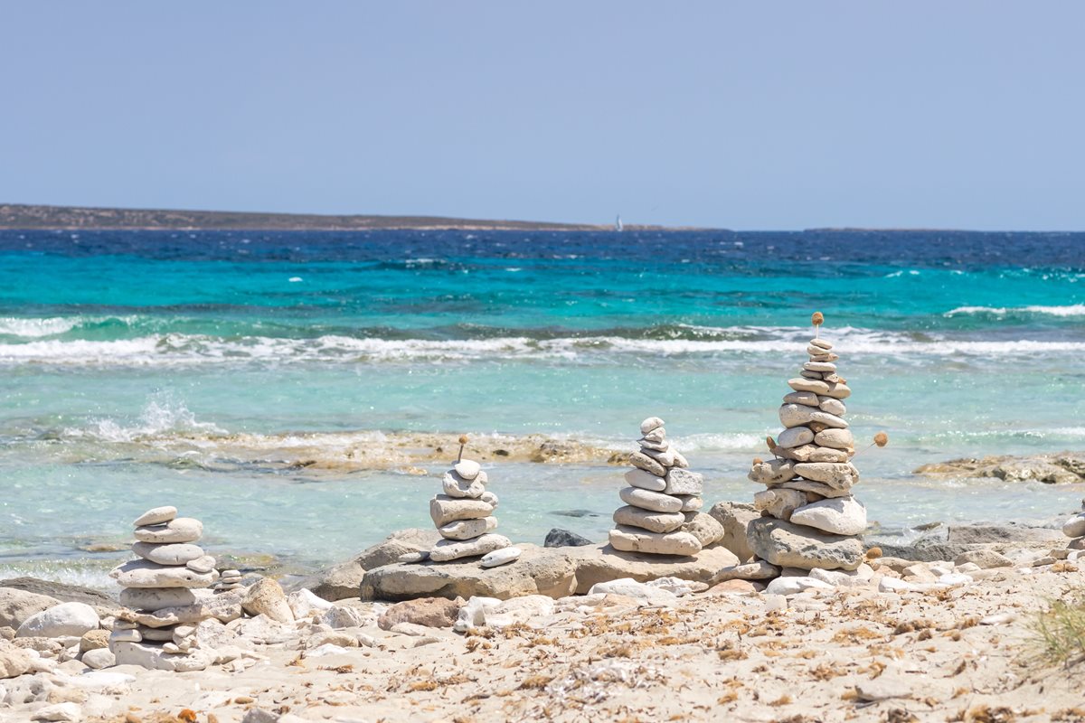 Léto na baleárském ostrově Formentera, Španělsko