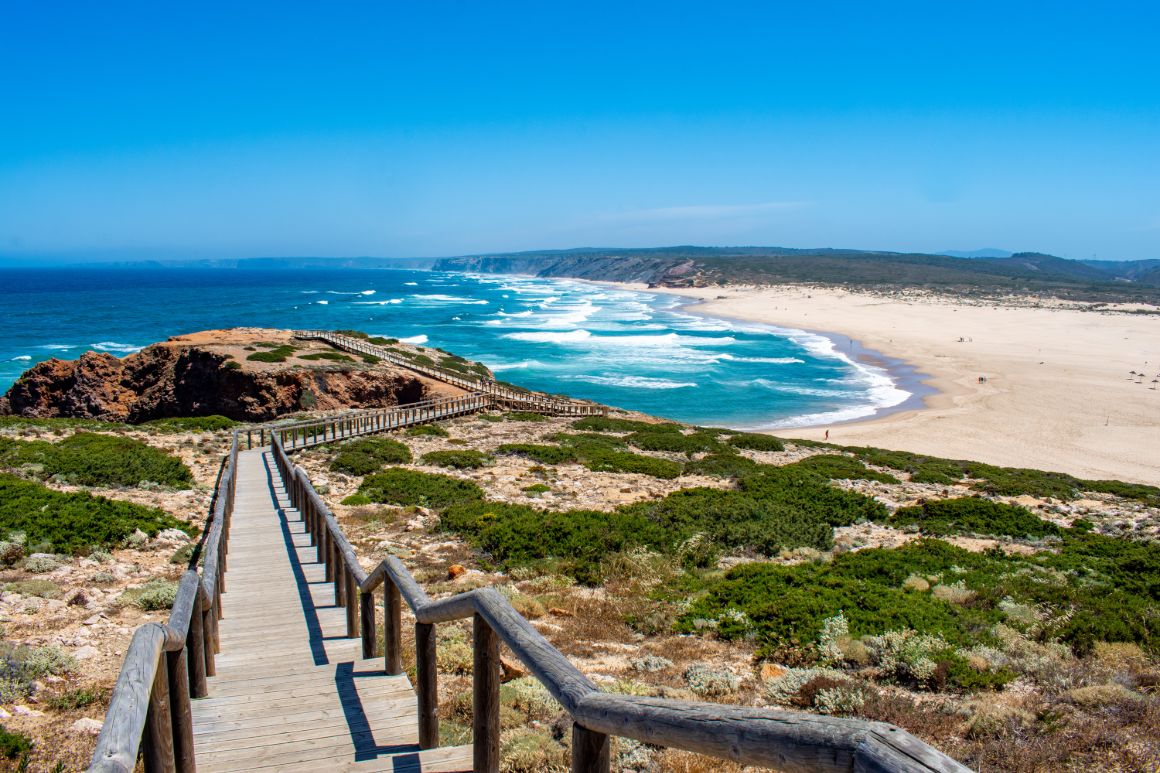 Pláž Bordeira, Algarve, Portugalsko