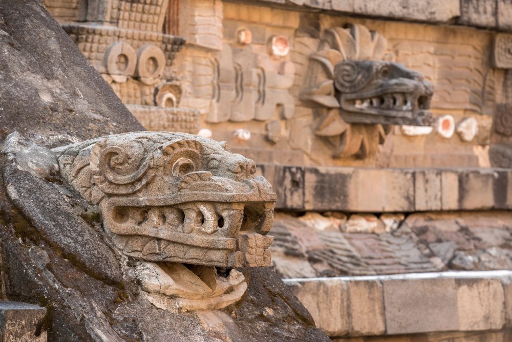 Chrám Quetzalcoatla, Teotihuacan, Mexiko