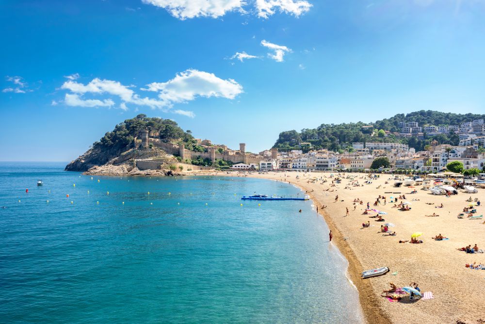 Pláž Tossa de Mar na Costa Brava