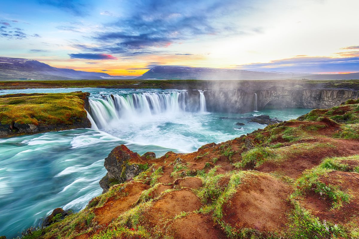 Vodopád Godafoss na Islandu