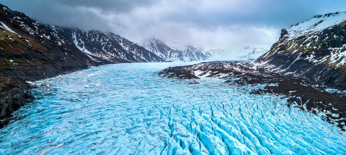 Ledovec Skaftafell v NP Vatnajokull