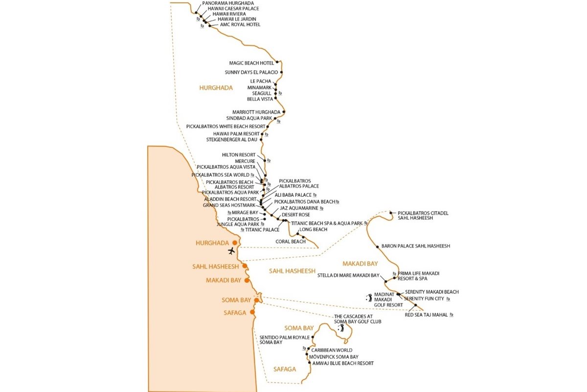 Hurghada - mapa