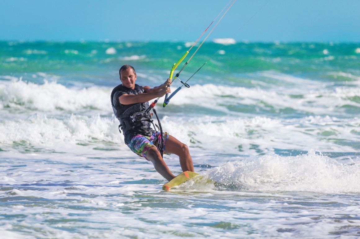Kitesurfing, Sal, Kapverdské ostrovy Kitesurfing, Sal, Kapverdské ostrovy